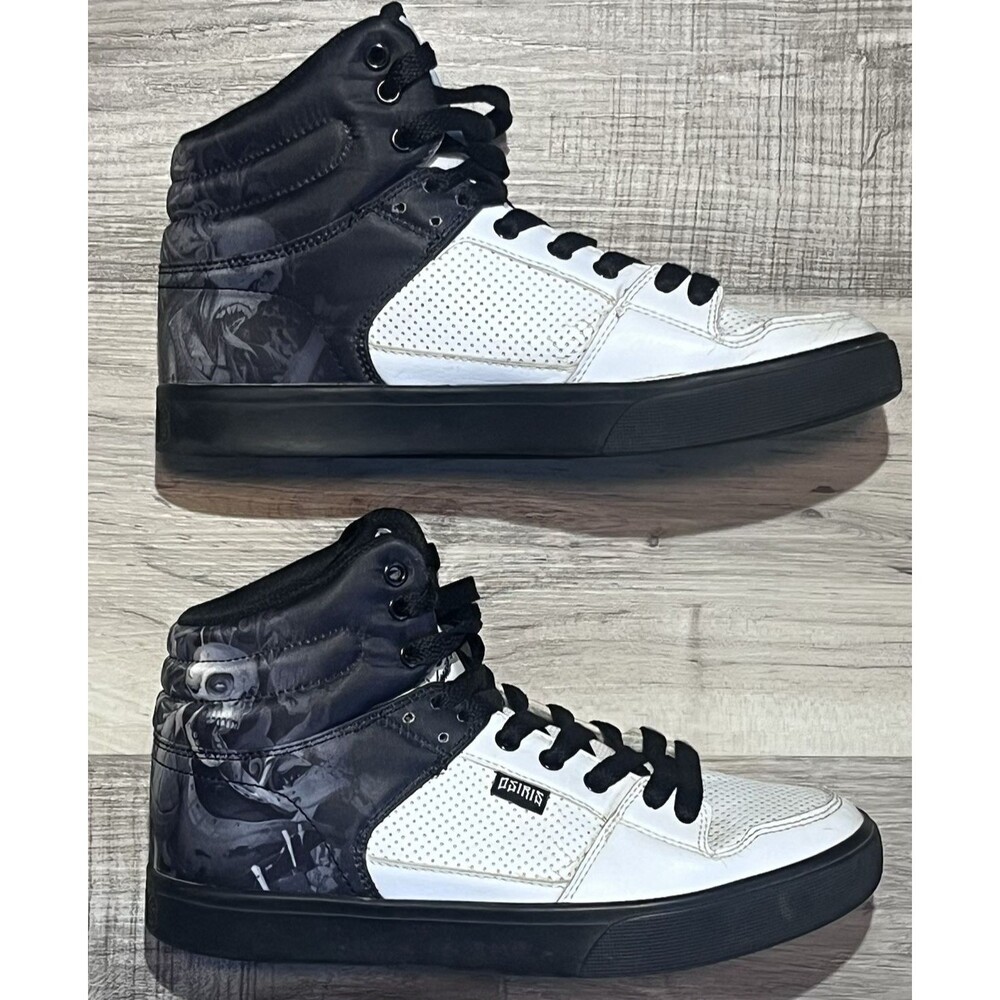 Osiris Echo High Top Mens 6.5 Haunted Skeleton Huit Skull Army Skateboard Shoes
